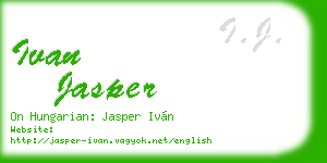 ivan jasper business card