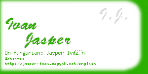 ivan jasper business card